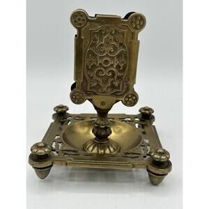 Louis XIV Brass Blaker Stamped “Carpe Diem” Rare 19 Century Antique Matchbox